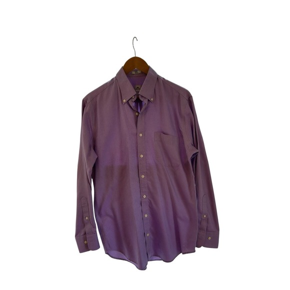 Peter Milllar Dress Shirt Nanoluxe Easycare Longs Sleeve Light Purple Medium - Picture 1 of 3
